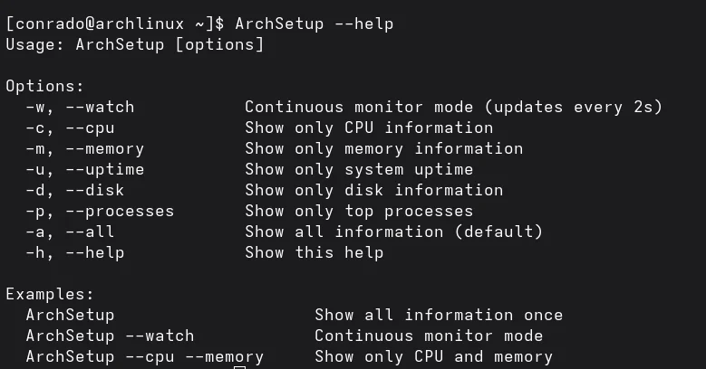 Vista detallada de procesos